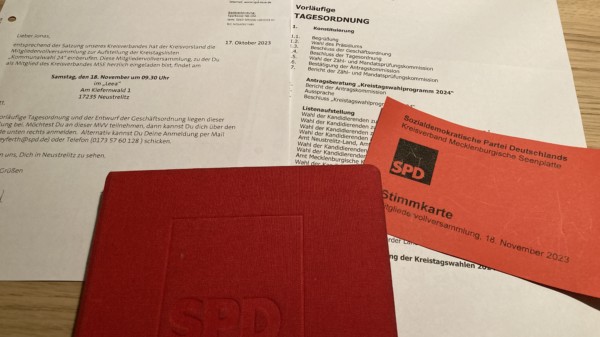 Mitgliedervollversammlung der SPD MSE 18.11.2023